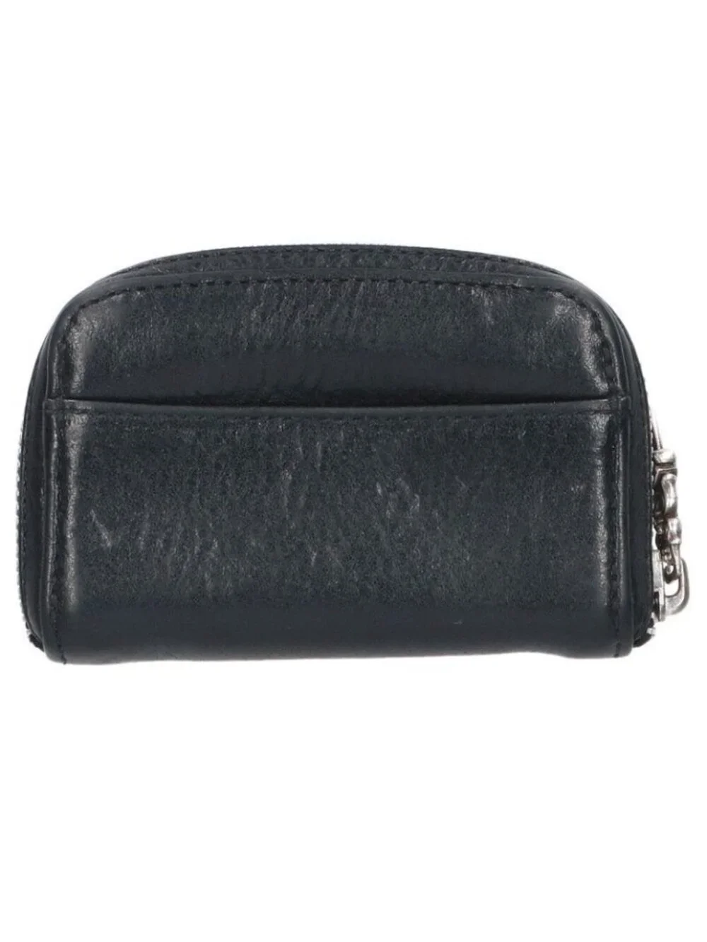 Chrome Hearts Coin Case Daga Round Zip Leather